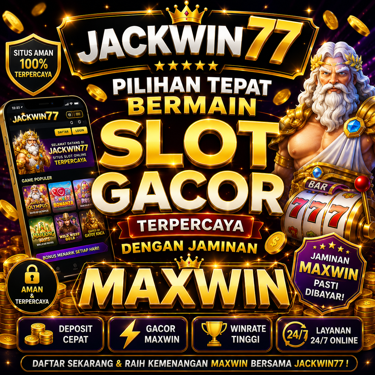 JACKWIN77 🎰 Pilihan Tepat Bermain Slot Gacor Terpercaya Dengan Jaminan Maxwin
